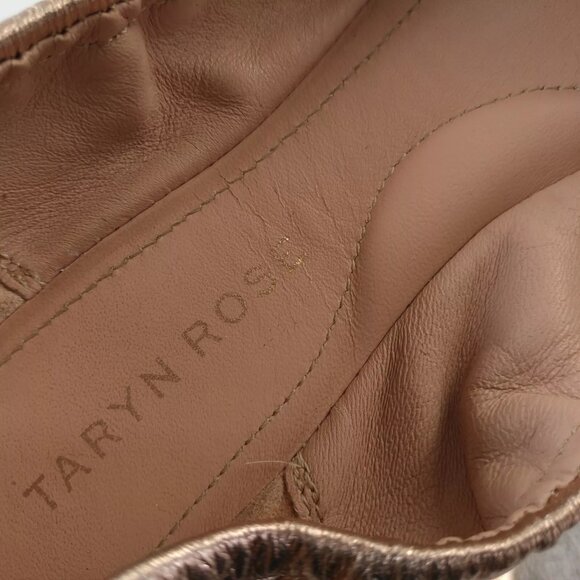 Taryn Rose Ballet Flats Rosalie Womens Size 5.5 Shoes Rose Gold Metallic Slip On - Picture 9 of 11